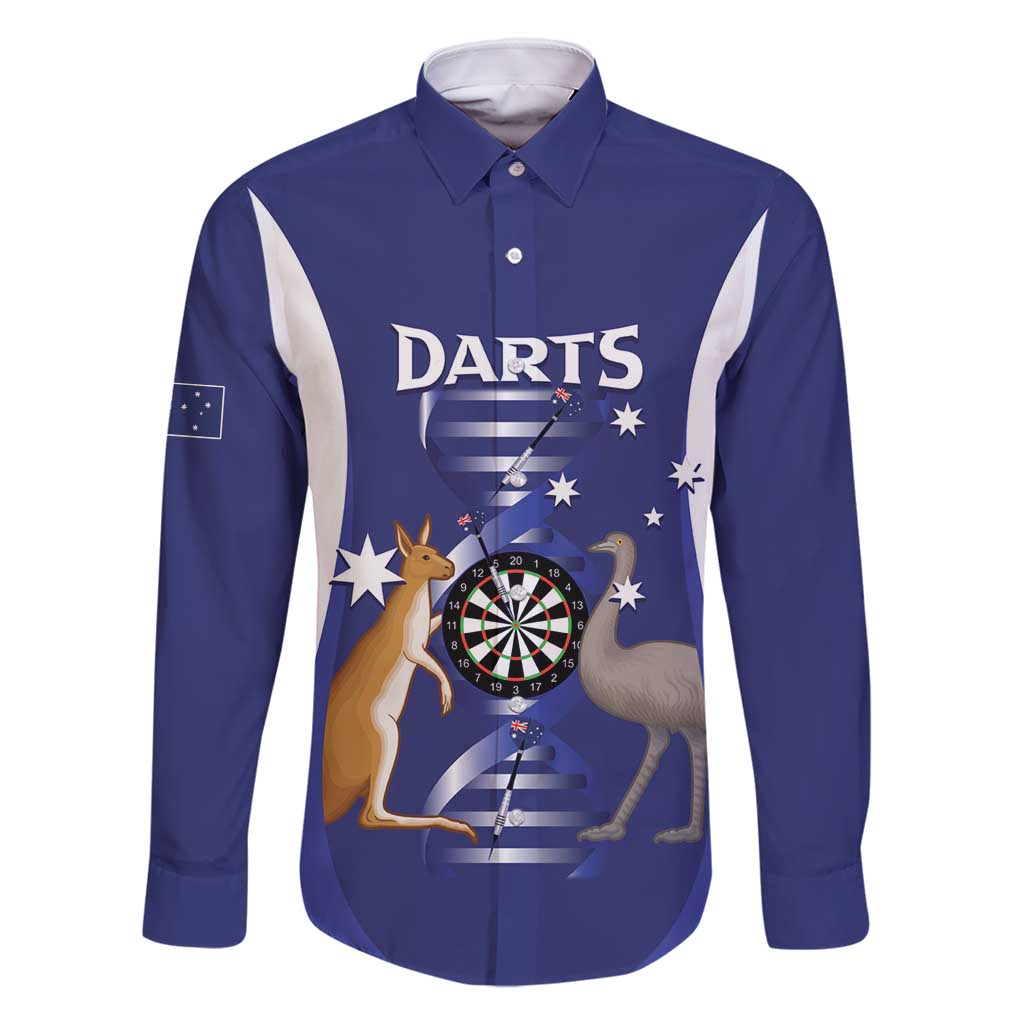 Personalised Australia Darts Family Matching Off Shoulder Maxi Dress and Hawaiian Shirt Aussie Its In My DNA Flag Color - Aussie Hoodie