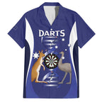 Personalised Australia Darts Family Matching Off Shoulder Short Dress and Hawaiian Shirt Aussie Its In My DNA Flag Color - Aussie Hoodie