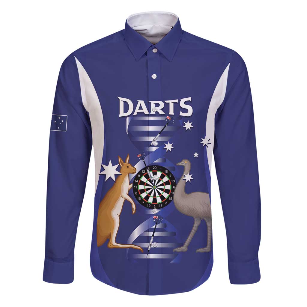 Personalised Australia Darts Family Matching Puletasi and Hawaiian Shirt Aussie Its In My DNA Flag Color - Aussie Hoodie