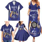 Personalised Australia Darts Family Matching Summer Maxi Dress and Hawaiian Shirt Aussie Its In My DNA Flag Color - Aussie Hoodie