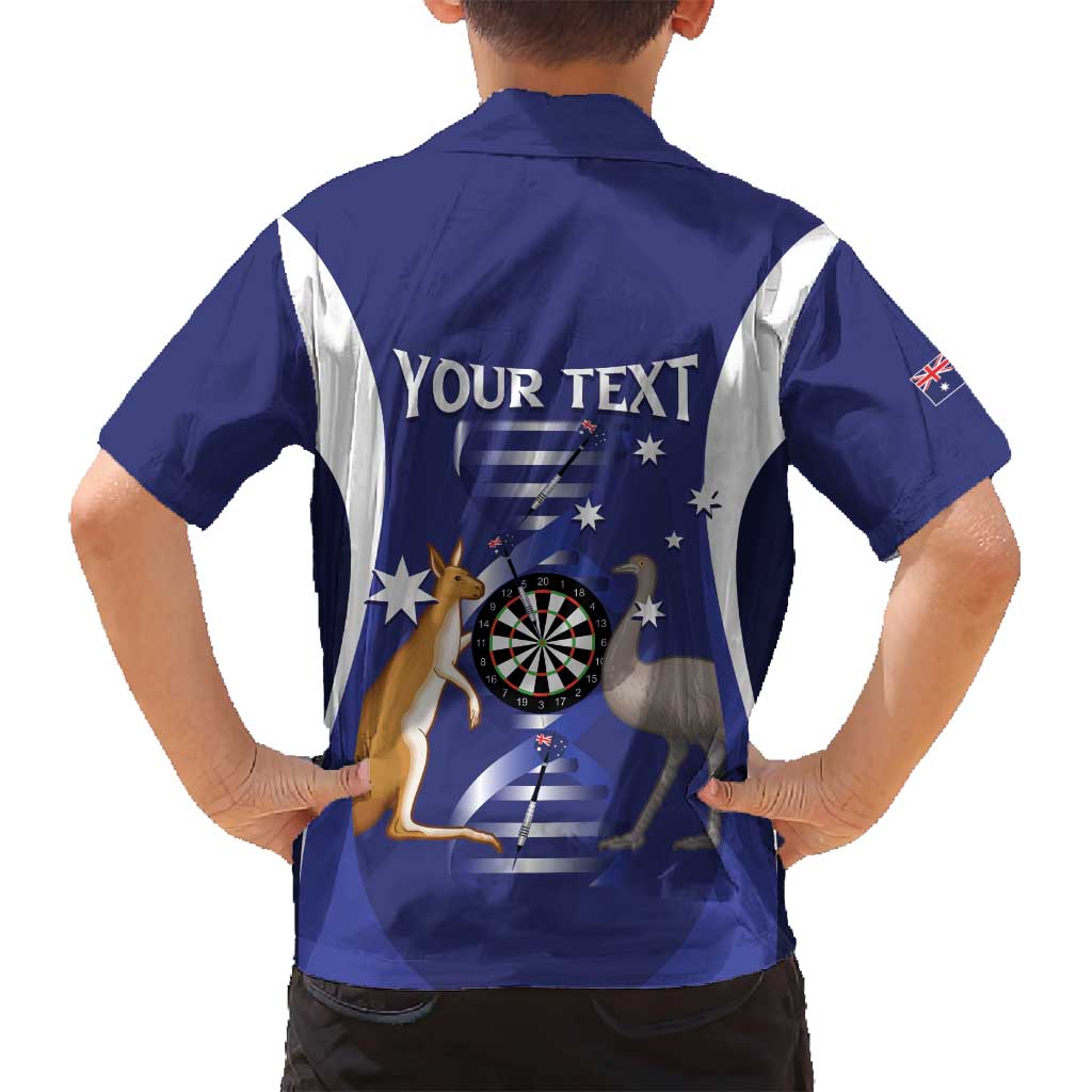 Personalised Australia Darts Family Matching Summer Maxi Dress and Hawaiian Shirt Aussie Its In My DNA Flag Color - Aussie Hoodie
