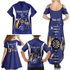 Personalised Australia Darts Family Matching Summer Maxi Dress and Hawaiian Shirt Aussie Its In My DNA Flag Color - Aussie Hoodie