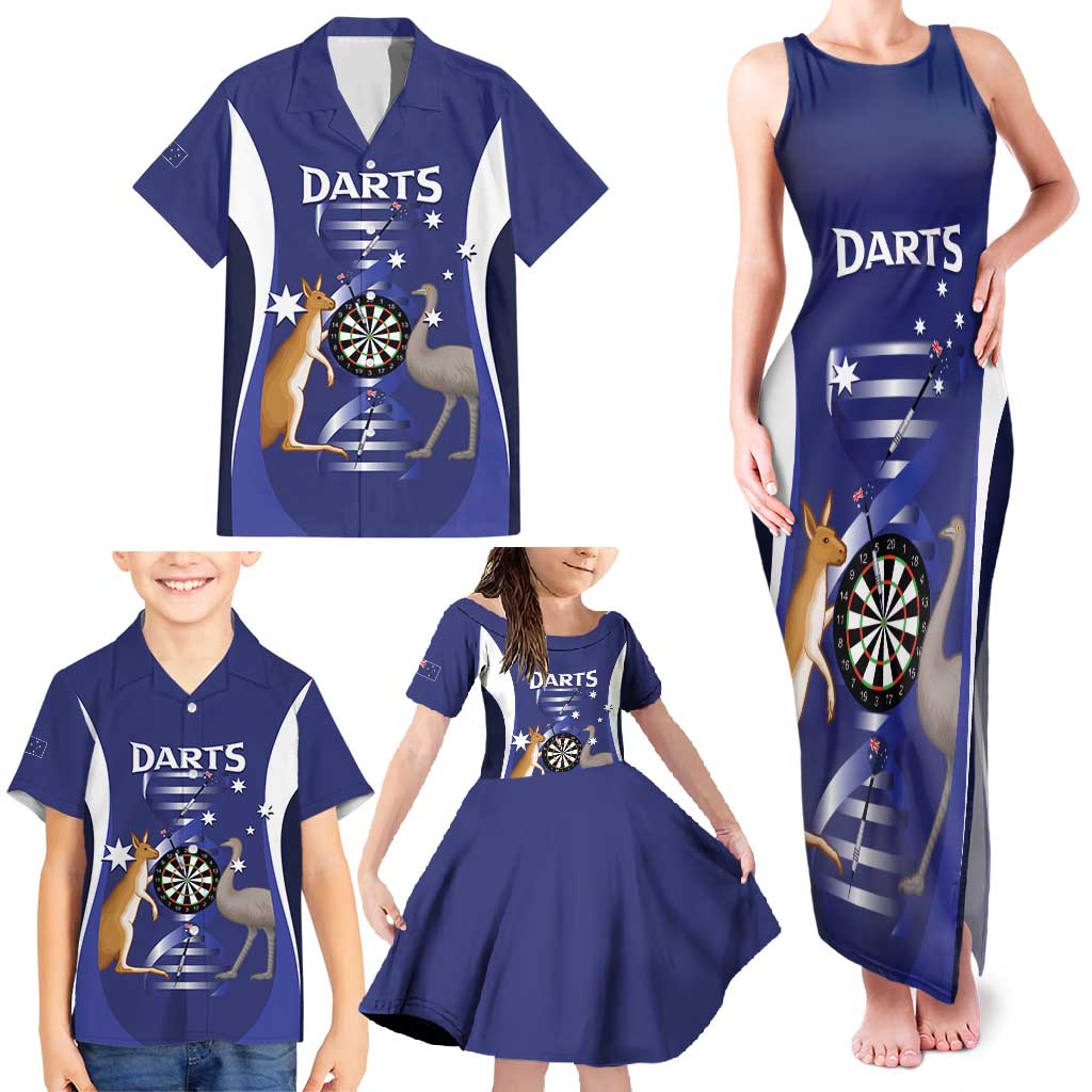 Personalised Australia Darts Family Matching Tank Maxi Dress and Hawaiian Shirt Aussie Its In My DNA Flag Color - Aussie Hoodie