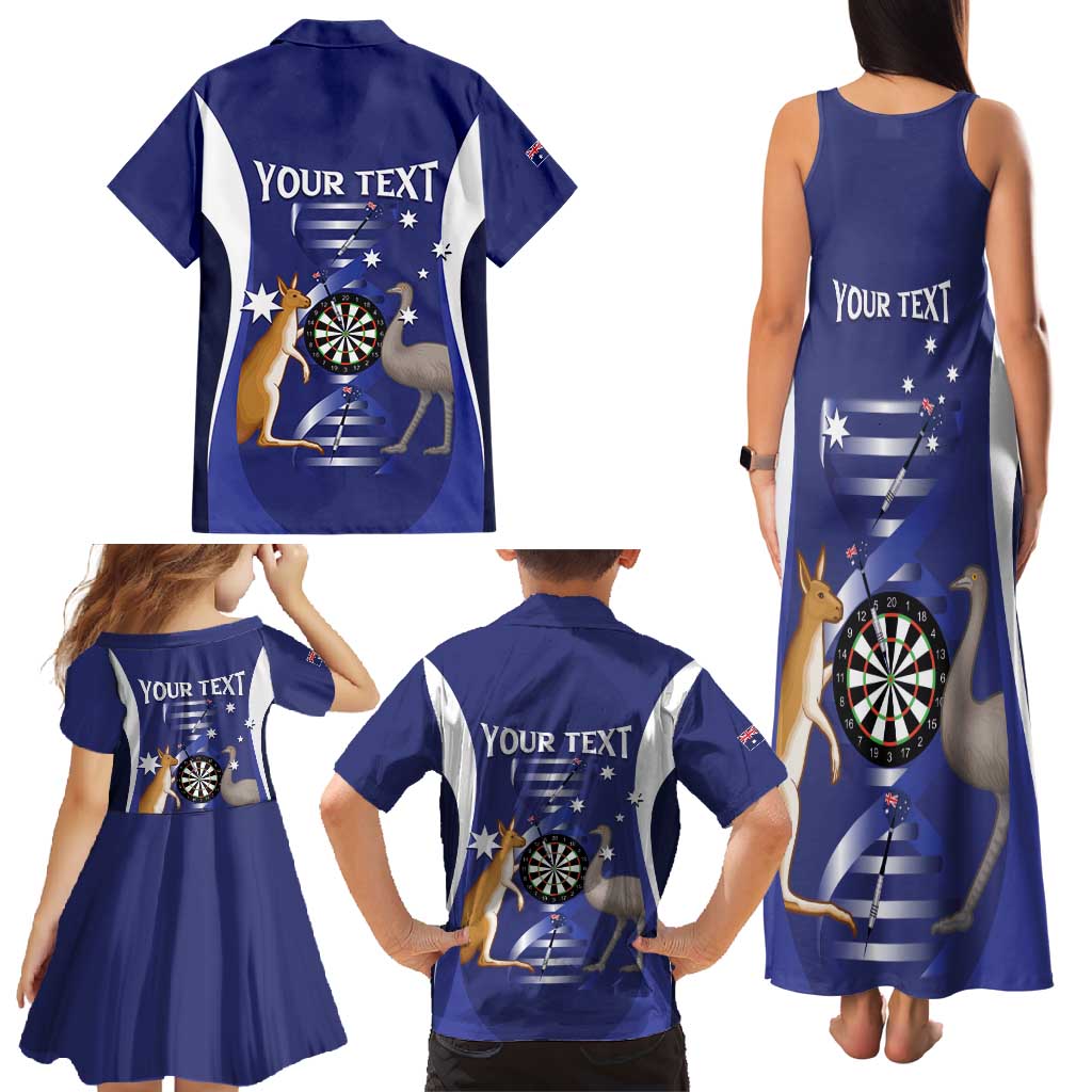 Personalised Australia Darts Family Matching Tank Maxi Dress and Hawaiian Shirt Aussie Its In My DNA Flag Color - Aussie Hoodie