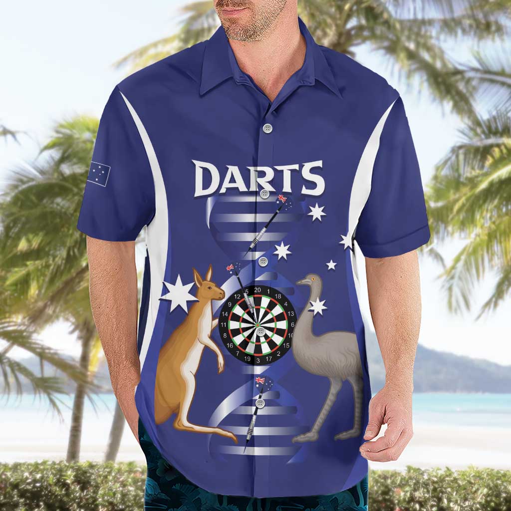 Personalised Australia Darts Hawaiian Shirt Aussie Its In My DNA Flag Color - Aussie Hoodie