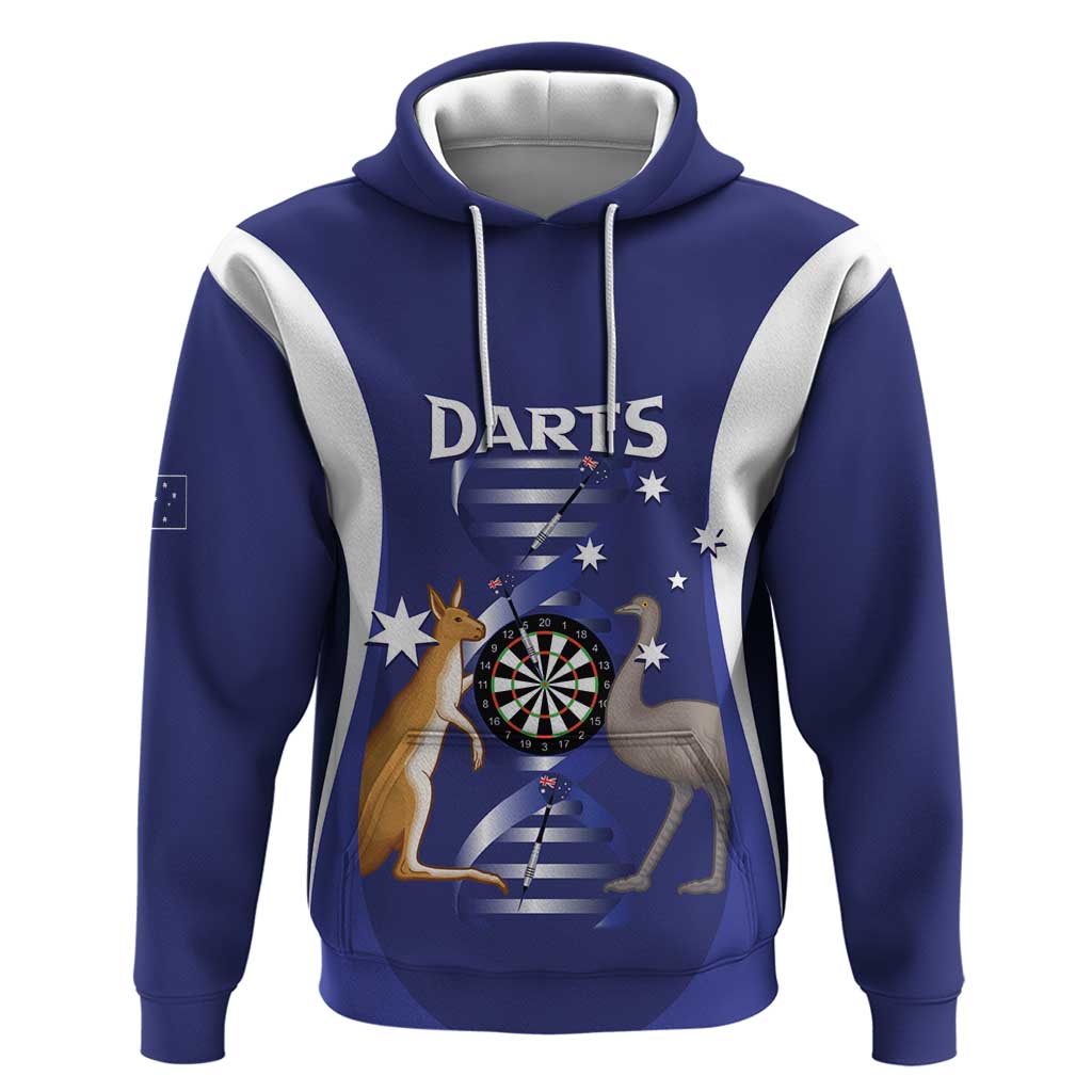 Personalised Australia Darts Hoodie Aussie Its In My DNA Flag Color - Aussie Hoodie