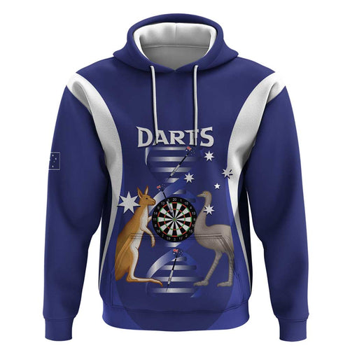Personalised Australia Darts Hoodie Aussie Its In My DNA Flag Color - Aussie Hoodie