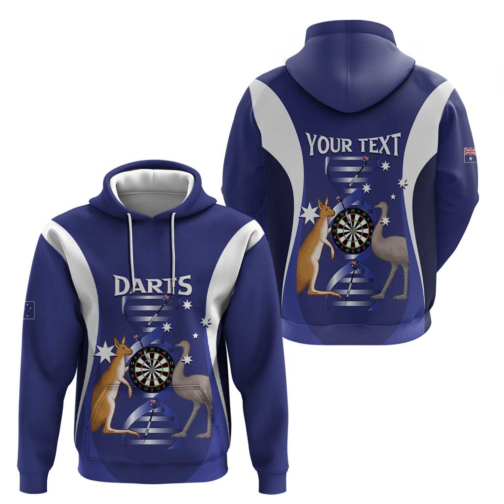 Personalised Australia Darts Hoodie Aussie Its In My DNA Flag Color - Aussie Hoodie