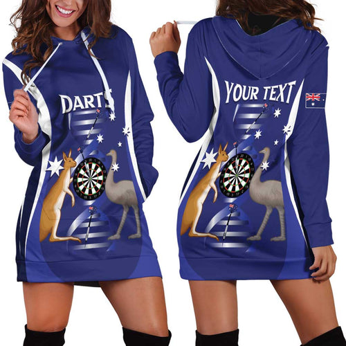 Personalised Australia Darts Hoodie Dress Aussie Its In My DNA Flag Color - Aussie Hoodie