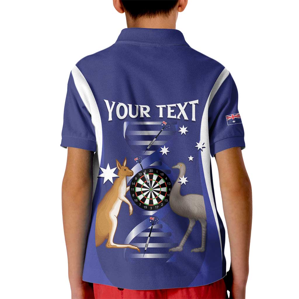 Personalised Australia Darts Kid Polo Shirt Aussie Its In My DNA Flag Color - Aussie Hoodie