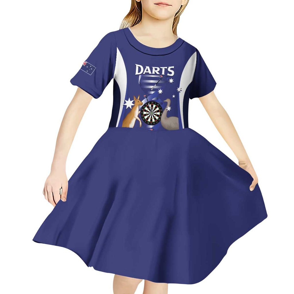 Personalised Australia Darts Kid Short Sleeve Dress Aussie Its In My DNA Flag Color - Aussie Hoodie