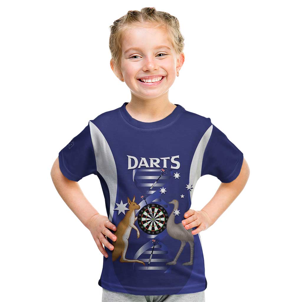 Personalised Australia Darts Kid T Shirt Aussie Its In My DNA Flag Color - Aussie Hoodie