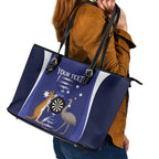 Personalised Australia Darts Leather Tote Bag Aussie Its In My DNA Flag Color - Aussie Hoodie