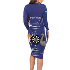 Personalised Australia Darts Long Sleeve Bodycon Dress Aussie Its In My DNA Flag Color - Aussie Hoodie