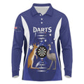 Personalised Australia Darts Long Sleeve Polo Shirt Aussie Its In My DNA Flag Color - Aussie Hoodie