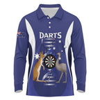 Personalised Australia Darts Long Sleeve Polo Shirt Aussie Its In My DNA Flag Color - Aussie Hoodie