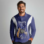 Personalised Australia Darts Long Sleeve Polo Shirt Aussie Its In My DNA Flag Color - Aussie Hoodie
