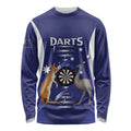 Personalised Australia Darts Long Sleeve Shirt Aussie Its In My DNA Flag Color - Aussie Hoodie