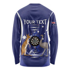 Personalised Australia Darts Long Sleeve Shirt Aussie Its In My DNA Flag Color - Aussie Hoodie