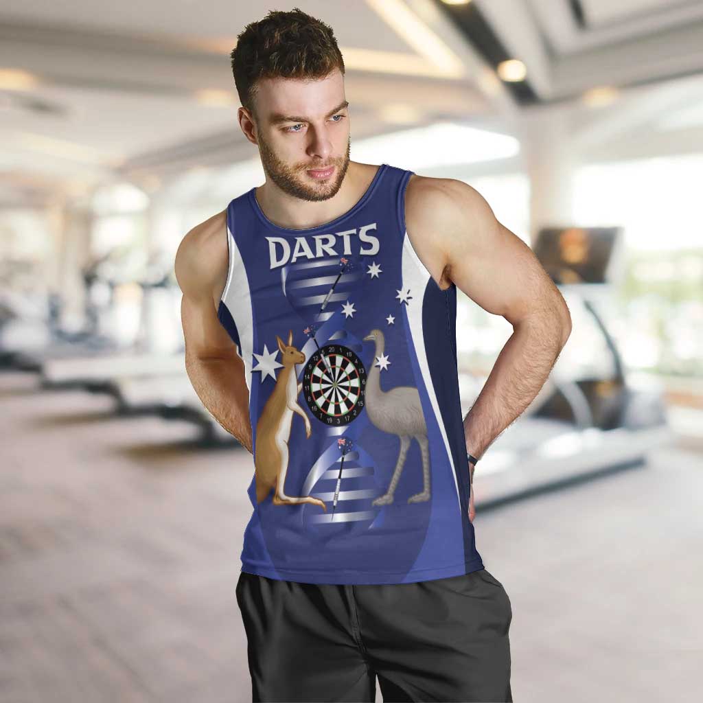 Personalised Australia Darts Men Tank Top Aussie Its In My DNA Flag Color - Aussie Hoodie