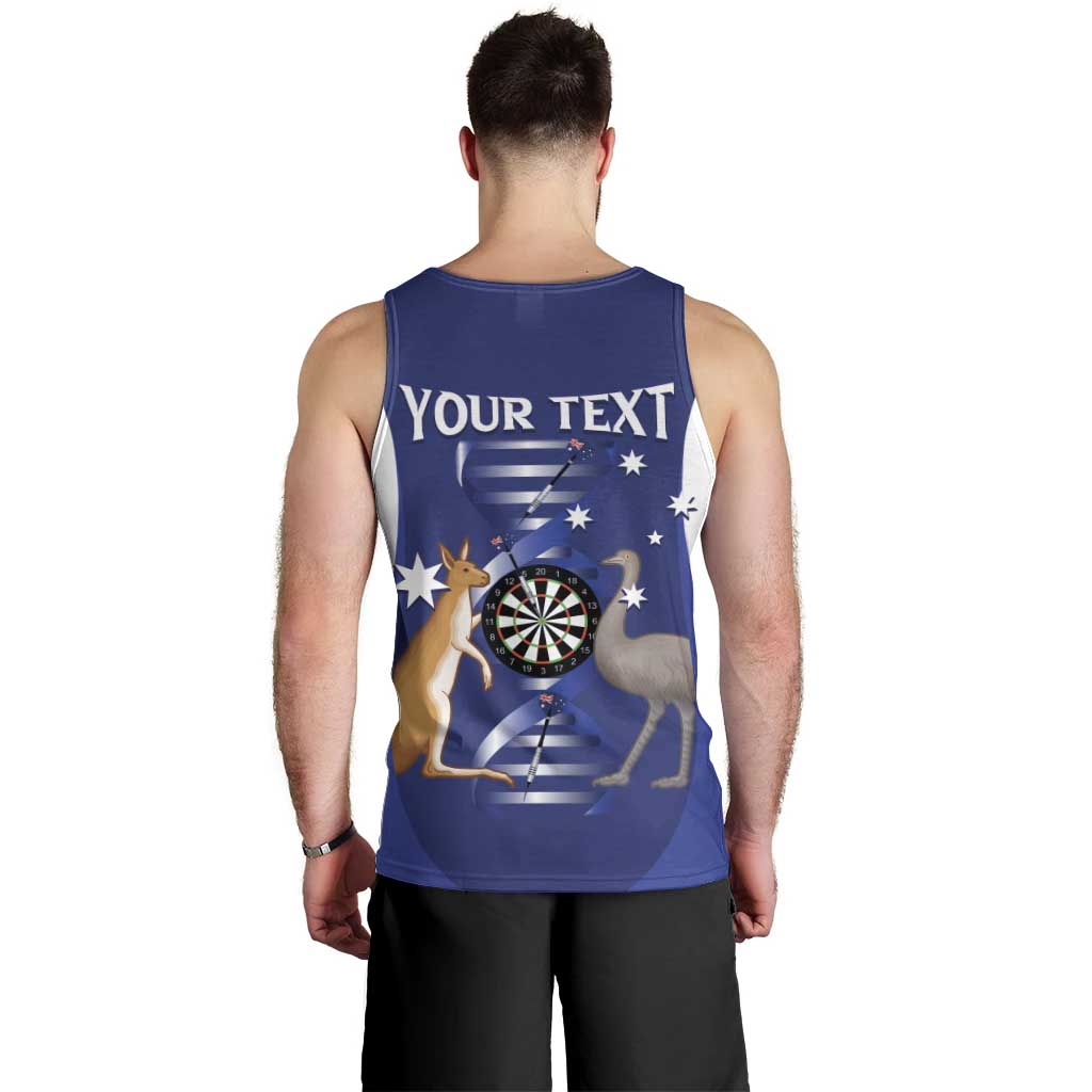 Personalised Australia Darts Men Tank Top Aussie Its In My DNA Flag Color - Aussie Hoodie