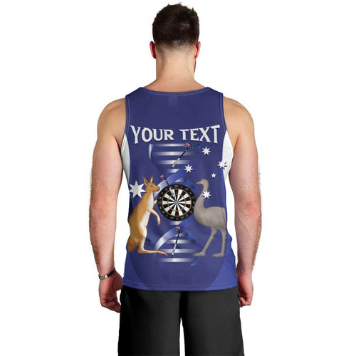 Personalised Australia Darts Men Tank Top Aussie Its In My DNA Flag Color - Aussie Hoodie