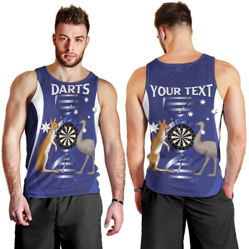 Personalised Australia Darts Men Tank Top Aussie Its In My DNA Flag Color - Aussie Hoodie