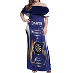 Personalised Australia Darts Off Shoulder Maxi Dress Aussie Its In My DNA Flag Color - Aussie Hoodie