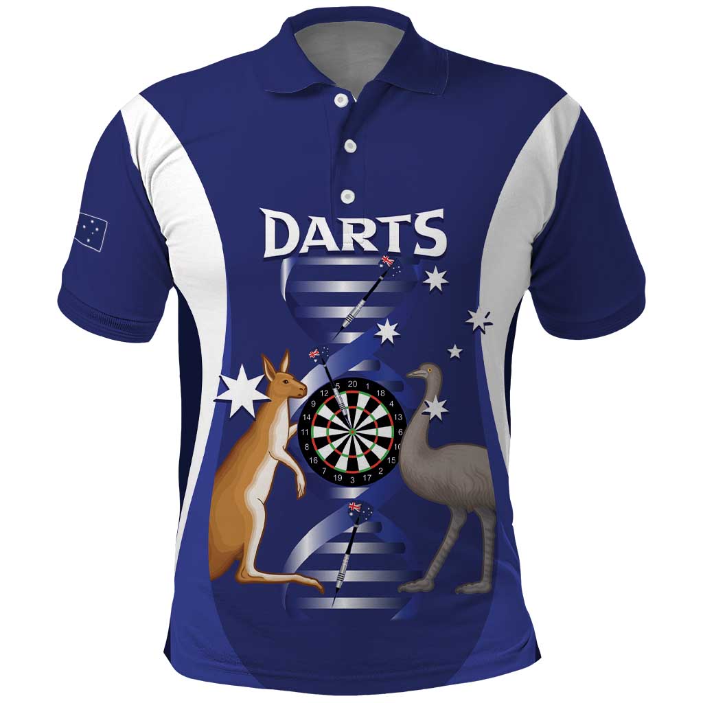 Personalised Australia Darts Polo Shirt Aussie Its In My DNA Flag Color - Aussie Hoodie