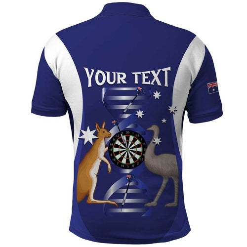 Personalised Australia Darts Polo Shirt Aussie Its In My DNA Flag Color - Aussie Hoodie