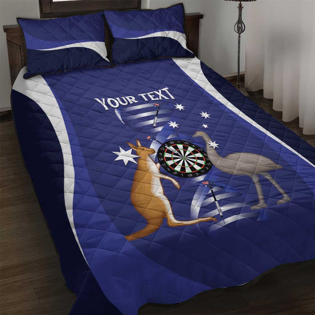 Personalised Australia Darts Quilt Bed Set Aussie Its In My DNA Flag Color - Aussie Hoodie