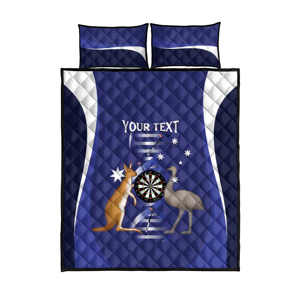 Personalised Australia Darts Quilt Bed Set Aussie Its In My DNA Flag Color - Aussie Hoodie