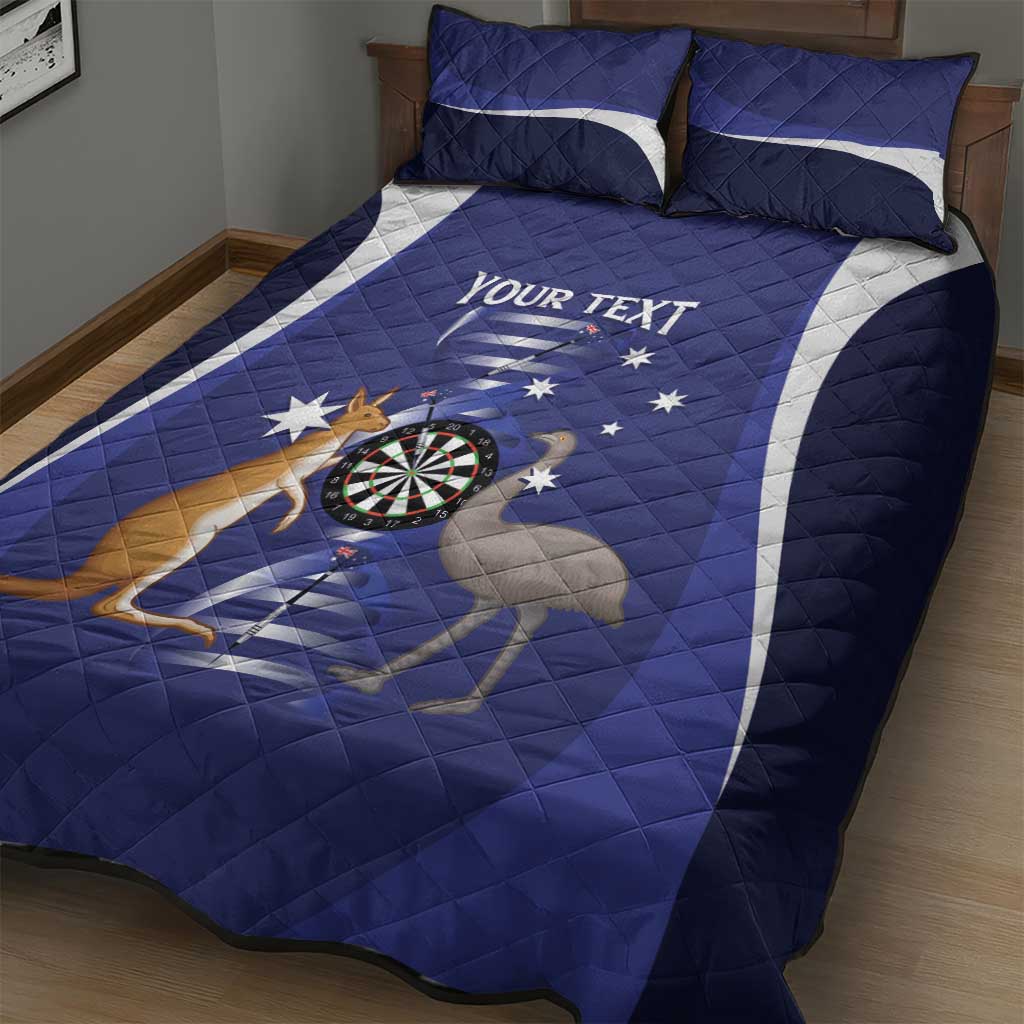Personalised Australia Darts Quilt Bed Set Aussie Its In My DNA Flag Color - Aussie Hoodie