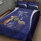 Personalised Australia Darts Quilt Bed Set Aussie Its In My DNA Flag Color - Aussie Hoodie
