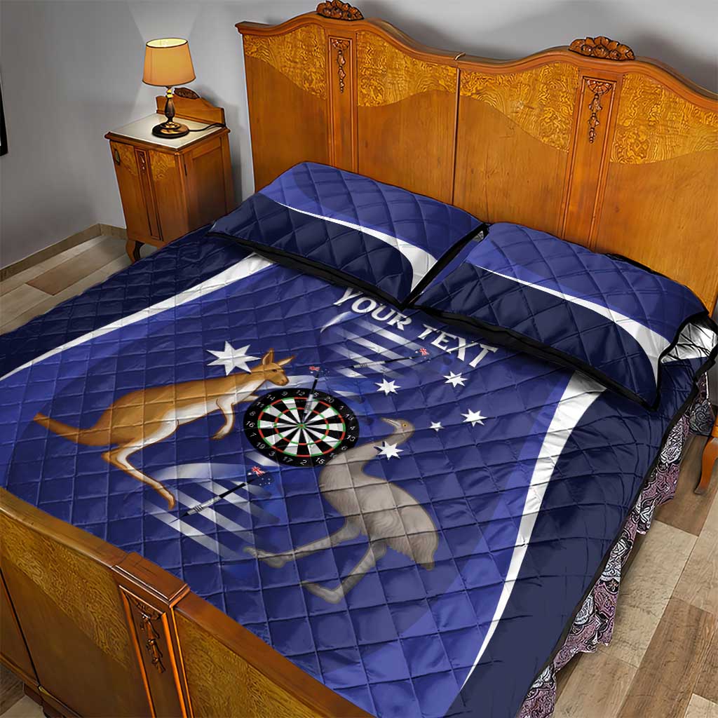 Personalised Australia Darts Quilt Bed Set Aussie Its In My DNA Flag Color - Aussie Hoodie