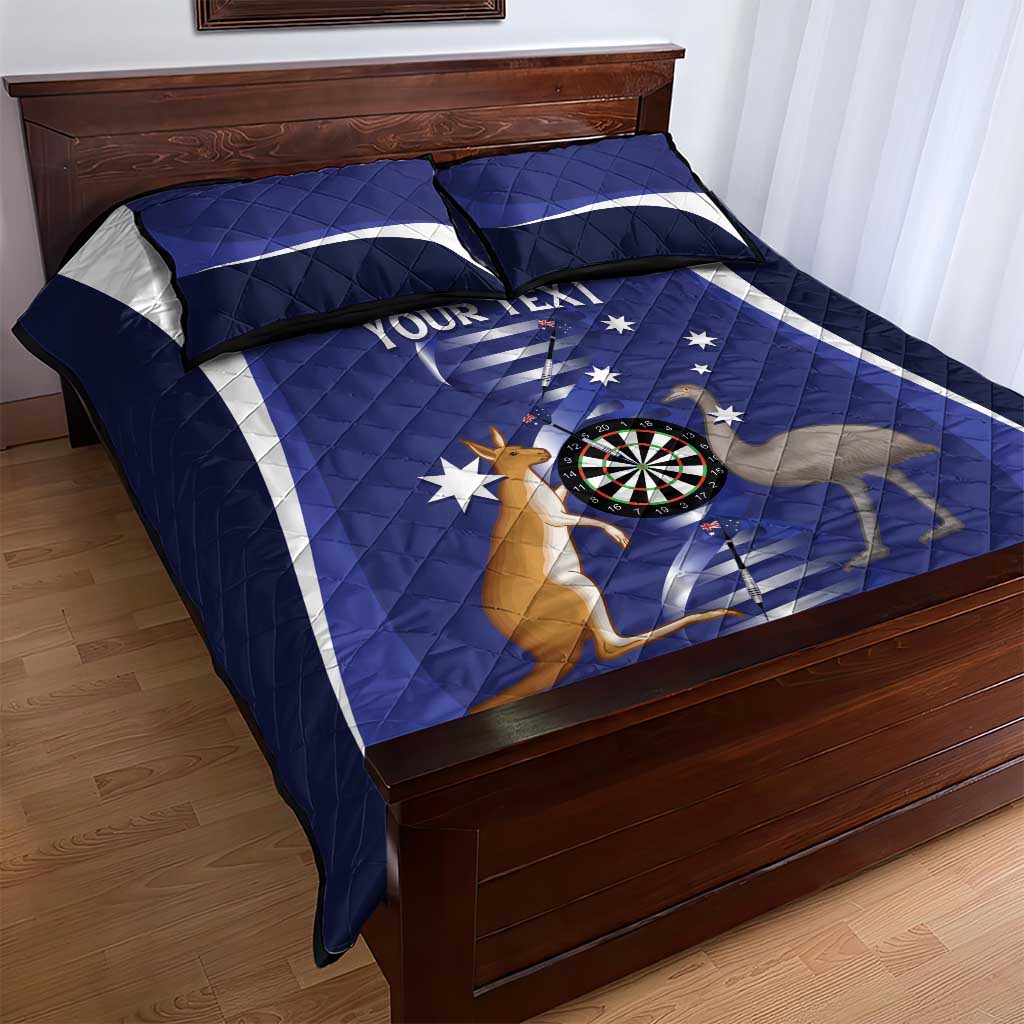 Personalised Australia Darts Quilt Bed Set Aussie Its In My DNA Flag Color - Aussie Hoodie
