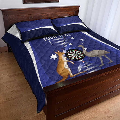 Personalised Australia Darts Quilt Bed Set Aussie Its In My DNA Flag Color - Aussie Hoodie