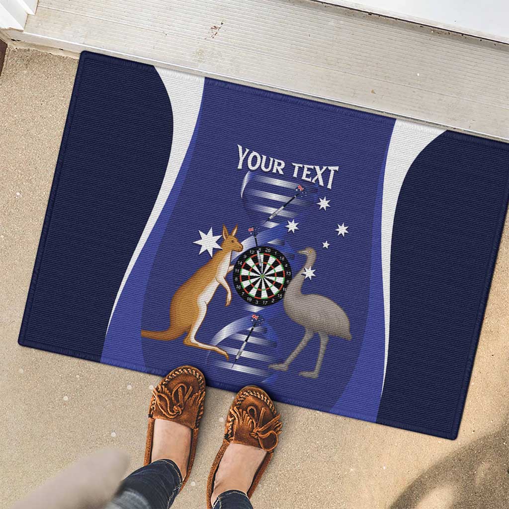 Personalised Australia Darts Rubber Doormat Aussie Its In My DNA Flag Color - Aussie Hoodie