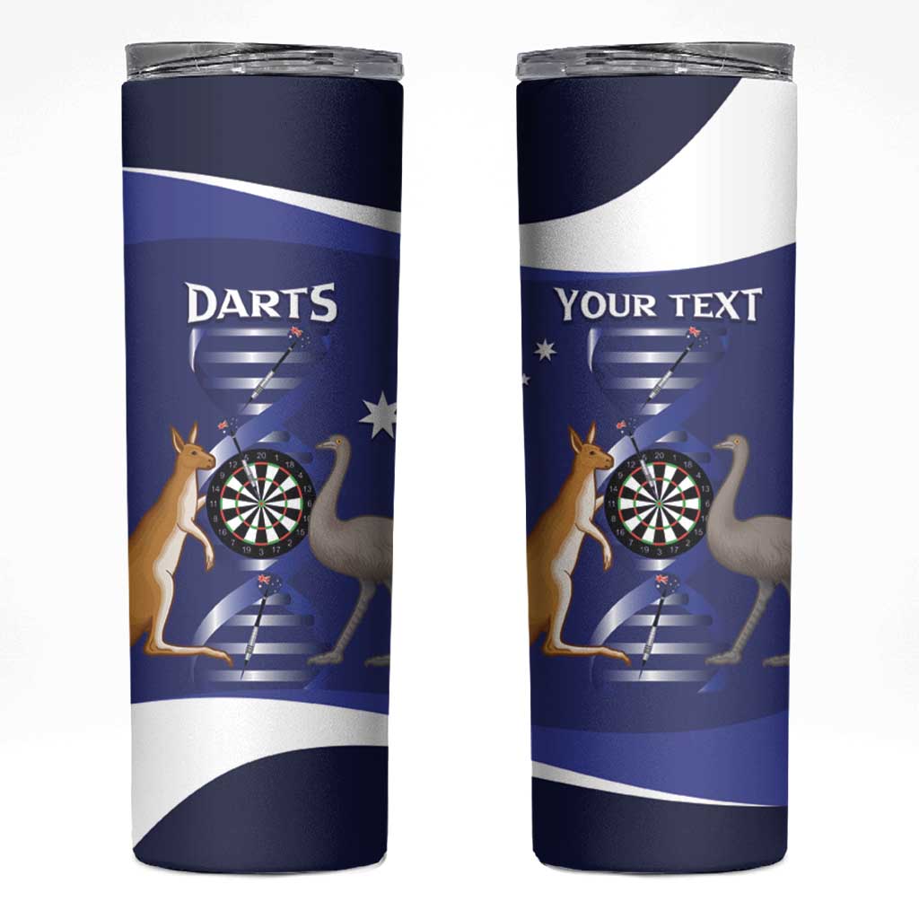 Personalised Australia Darts Skinny Tumbler Aussie Its In My DNA Flag Color - Aussie Hoodie