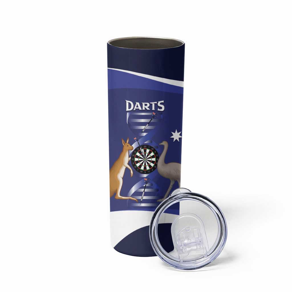 Personalised Australia Darts Skinny Tumbler Aussie Its In My DNA Flag Color - Aussie Hoodie