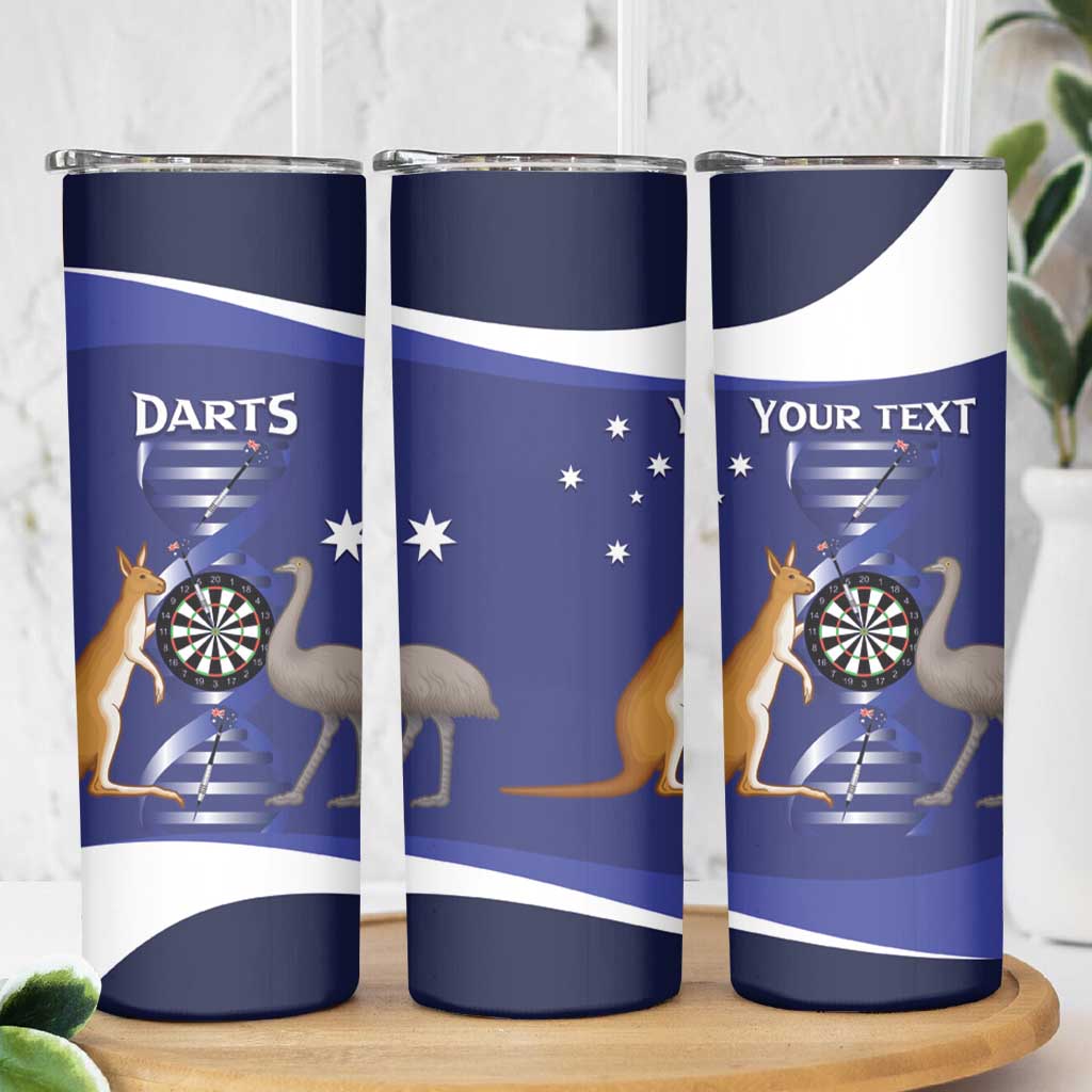 Personalised Australia Darts Skinny Tumbler Aussie Its In My DNA Flag Color - Aussie Hoodie