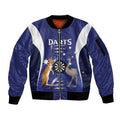 Personalised Australia Darts Sleeve Zip Bomber Jacket Aussie Its In My DNA Flag Color - Aussie Hoodie