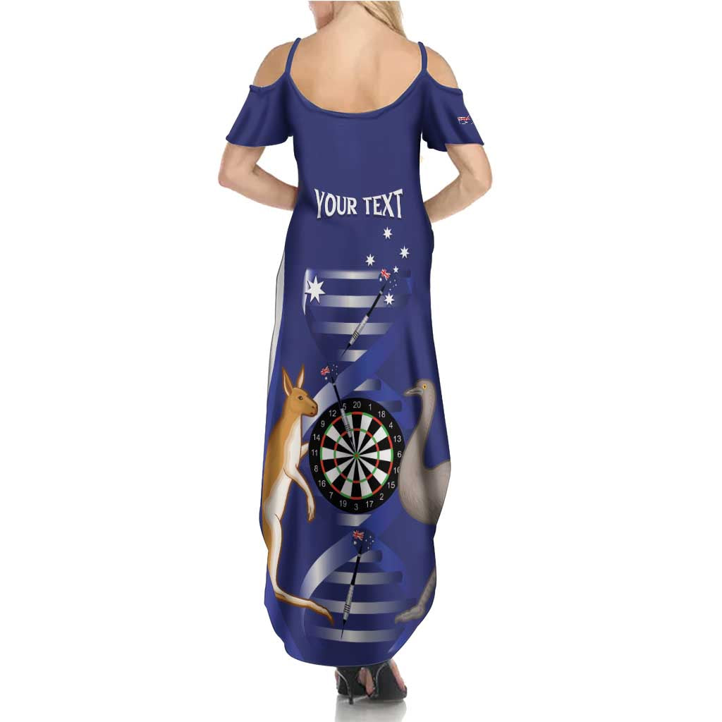 Personalised Australia Darts Summer Maxi Dress Aussie Its In My DNA Flag Color - Aussie Hoodie