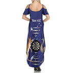 Personalised Australia Darts Summer Maxi Dress Aussie Its In My DNA Flag Color - Aussie Hoodie