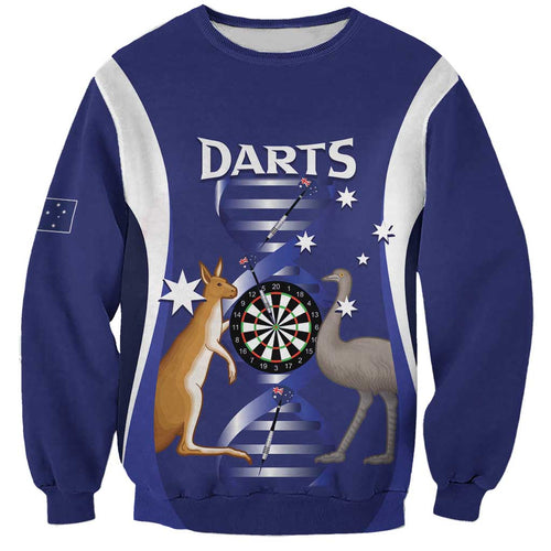 Personalised Australia Darts Sweatshirt Aussie Its In My DNA Flag Color - Aussie Hoodie