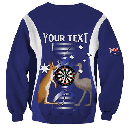 Personalised Australia Darts Sweatshirt Aussie Its In My DNA Flag Color - Aussie Hoodie