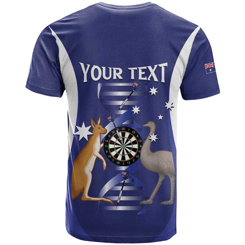 Personalised Australia Darts T Shirt Aussie Its In My DNA Flag Color - Aussie Hoodie