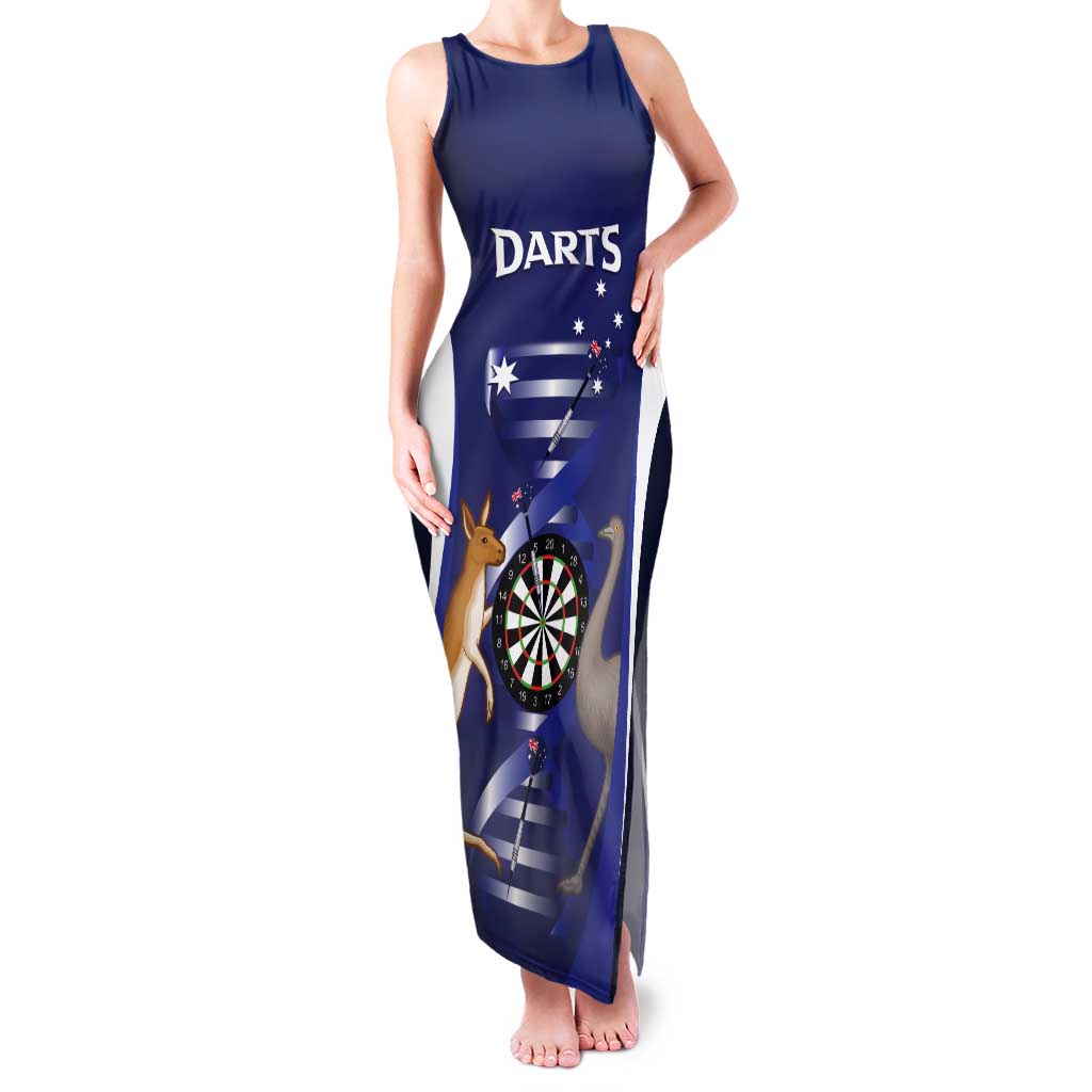 Personalised Australia Darts Tank Maxi Dress Aussie Its In My DNA Flag Color - Aussie Hoodie