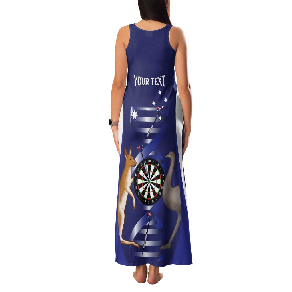 Personalised Australia Darts Tank Maxi Dress Aussie Its In My DNA Flag Color - Aussie Hoodie