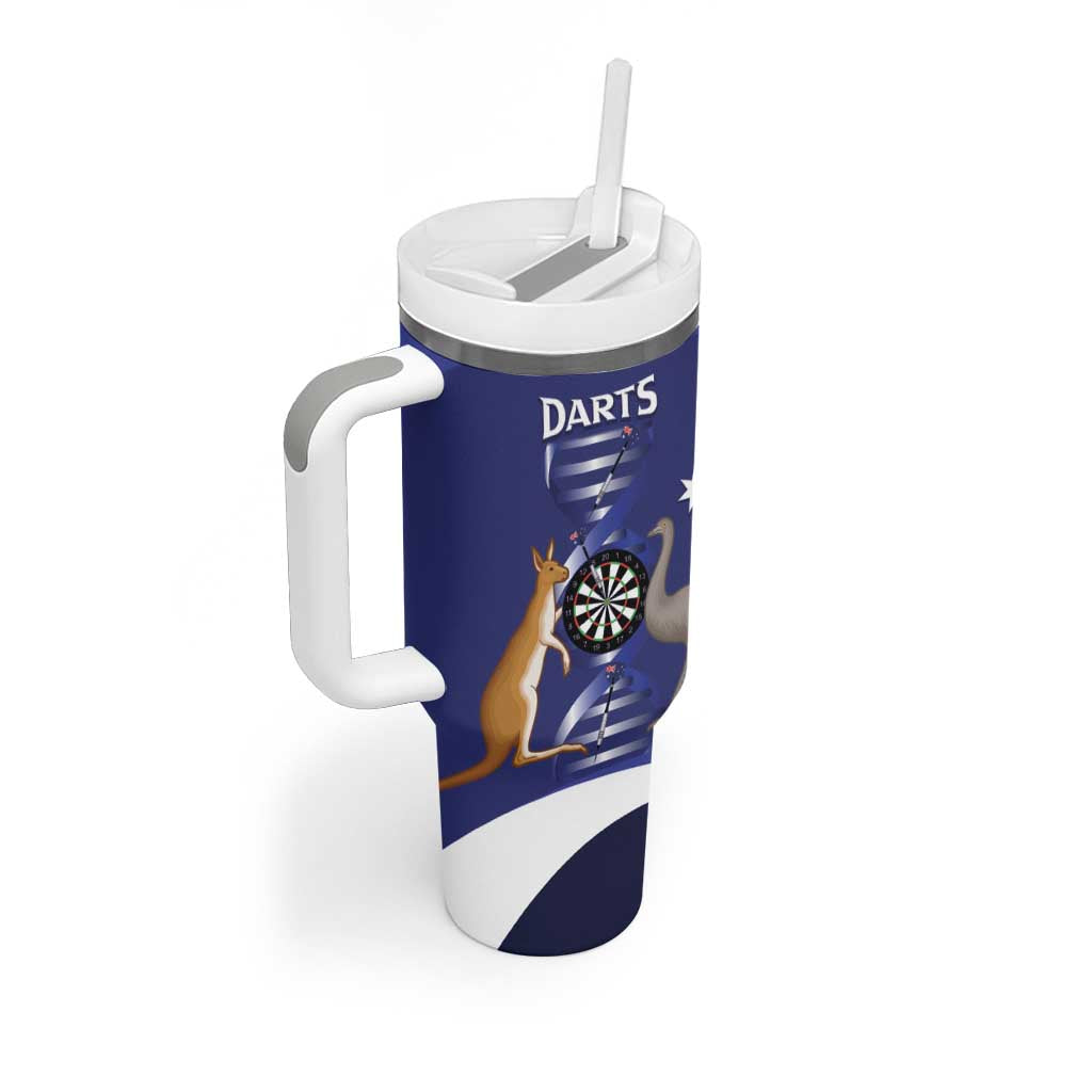 Personalised Australia Darts Tumbler With Handle Aussie Its In My DNA Flag Color - Aussie Hoodie